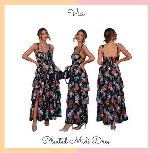 Vici Floral Ruffle Tiered Maxi Dress
